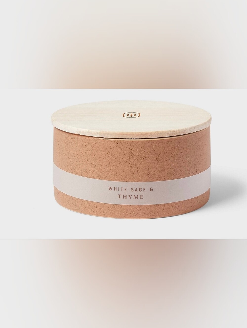 Threshold Matte Textured Ceramic Wooden Wick Candle